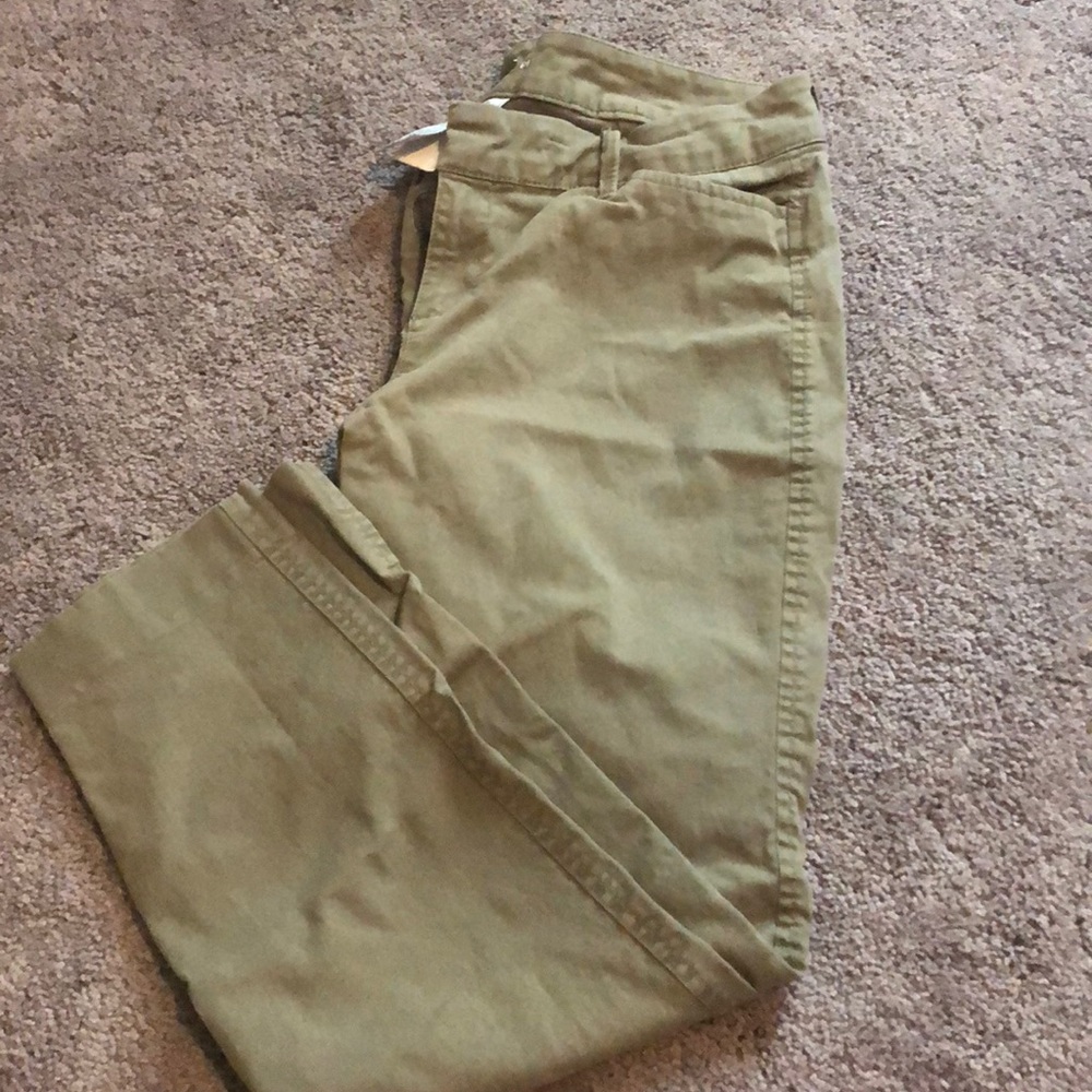 Army green chinos